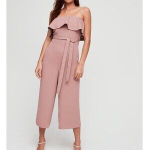 Aritzia Babaton Altamiro Flutter Pink Jumpsuit Size 0